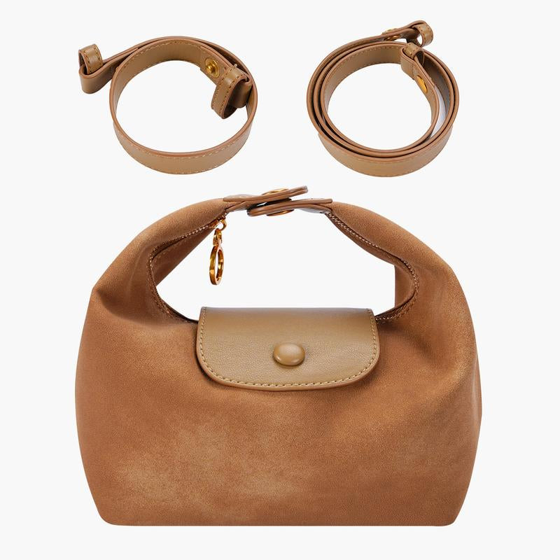 Women'S Soft Frosted Shoulder Bag with 2 Removable Straps Multiple Carrying Options Crossbody Bag in Stylish Colors